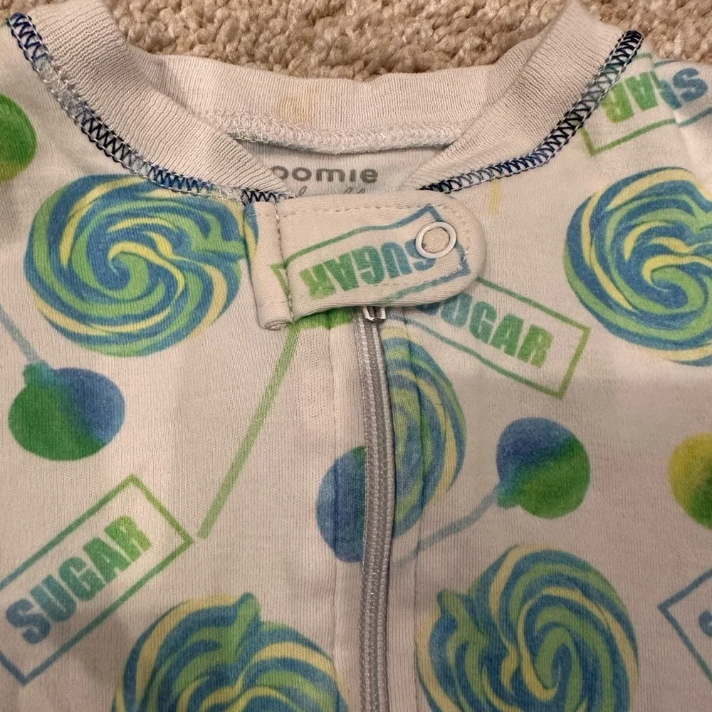 Designer LIMITED EDITION! Noomie x Robyn Blair Footie Pajamas - blue lollipop